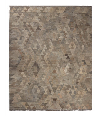 178x138  cm Handgewebte Braun Wolle Kelim Teppich