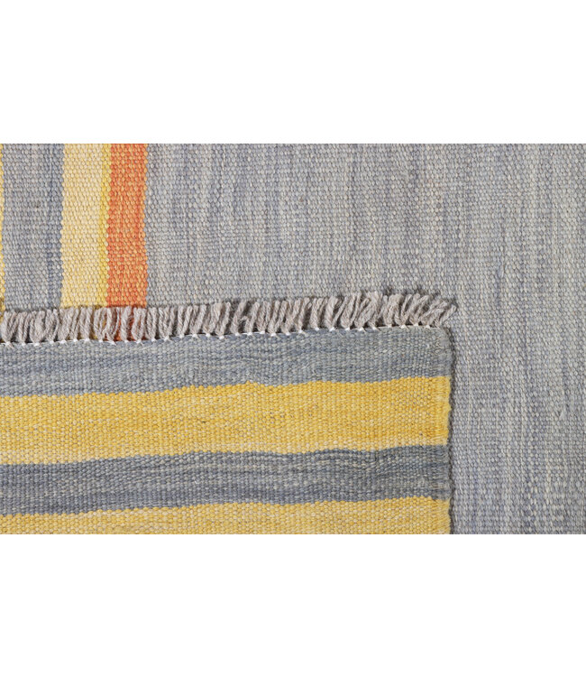 298 x 190  cm Handgeweven modern Kelim Tapijt Wol