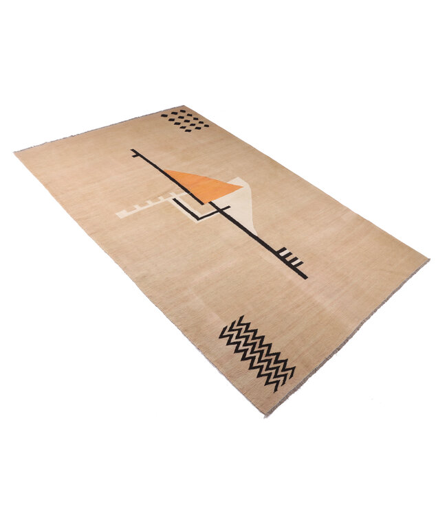 297 x 195 cm Handgemacht modern Wolle Kelim Teppich