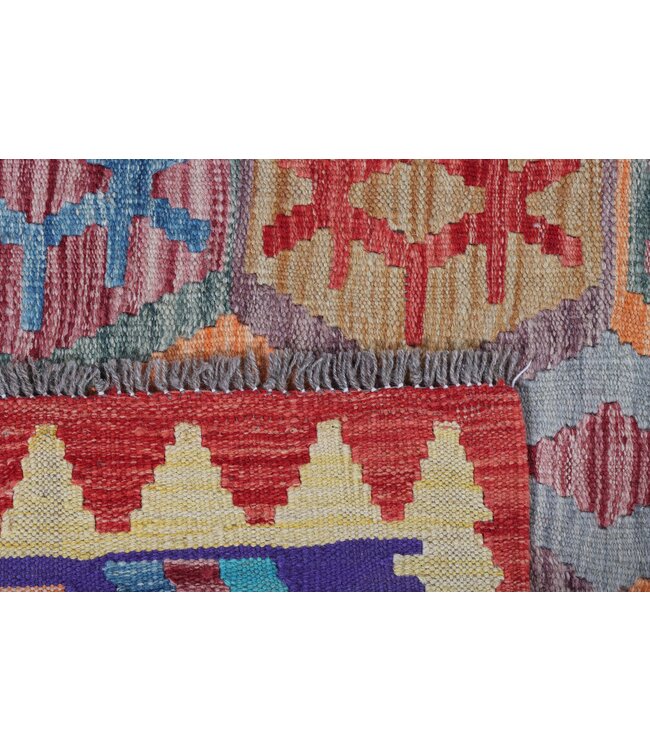 195x152 cm Handmade Afghan Traditional Kilim Area Rug Wool Carpet