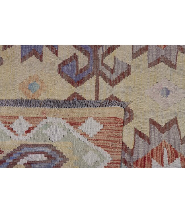 197x144 cm Handmade Afghan Traditional Kilim Area Rug Wool Carpet