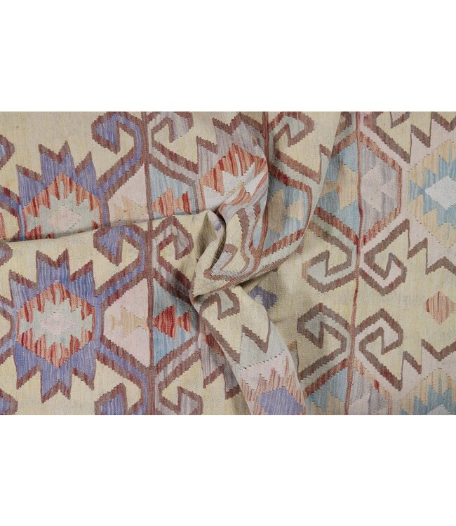 197x144 cm Handgemaakte Afghaanse traditionele Kilim Vloerkleed Wol Tapijt