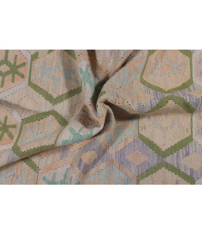 198x139 cm Handgemaakte Afghaanse traditionele Kilim Vloerkleed Wol Tapijt