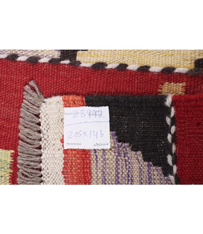 205x146  cm Handgemaakte Afghaanse traditionele Kilim Vloerkleed Wol Tapijt