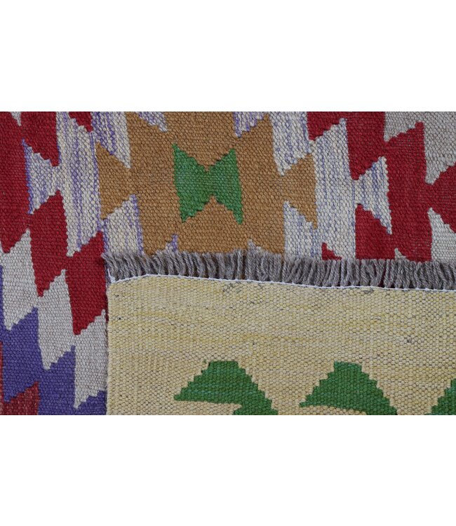 195x146  cm Handgemaakte Afghaanse traditionele Kilim Vloerkleed Wol Tapijt