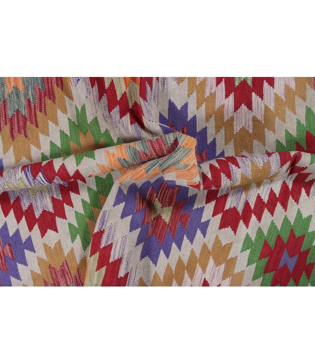 195x146  cm Handgefertigter Afghanischer traditioneller Kilim Teppich Woll