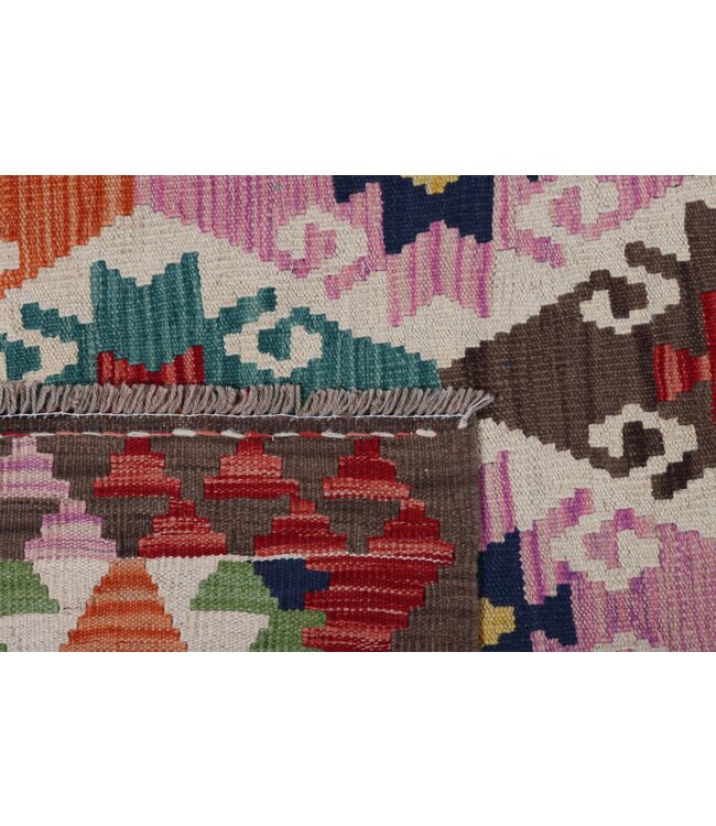 203x164 cm Handmade Afghan Traditional Kilim Area Rug Wool Carpet