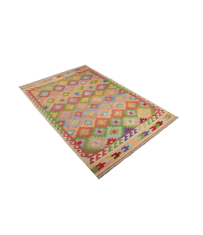 255x170 cm Handgemaakte Afghaanse traditionele Kilim Vloerkleed Wol Tapijt