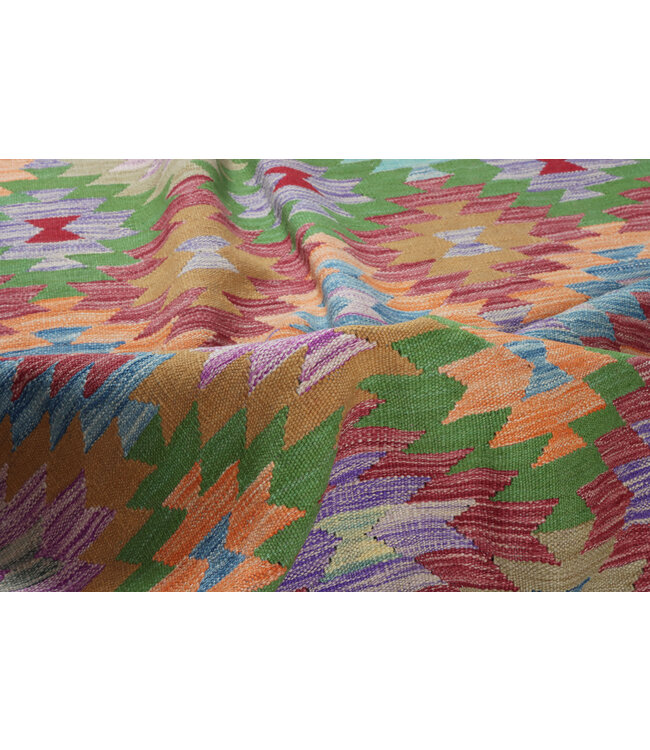 255x170cm Handmade Afghan Traditional Kilim Area Rug Wool Carpet