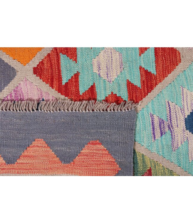 240x176 cm Handmade Afghan Traditional Kilim Area Rug Wool Carpet