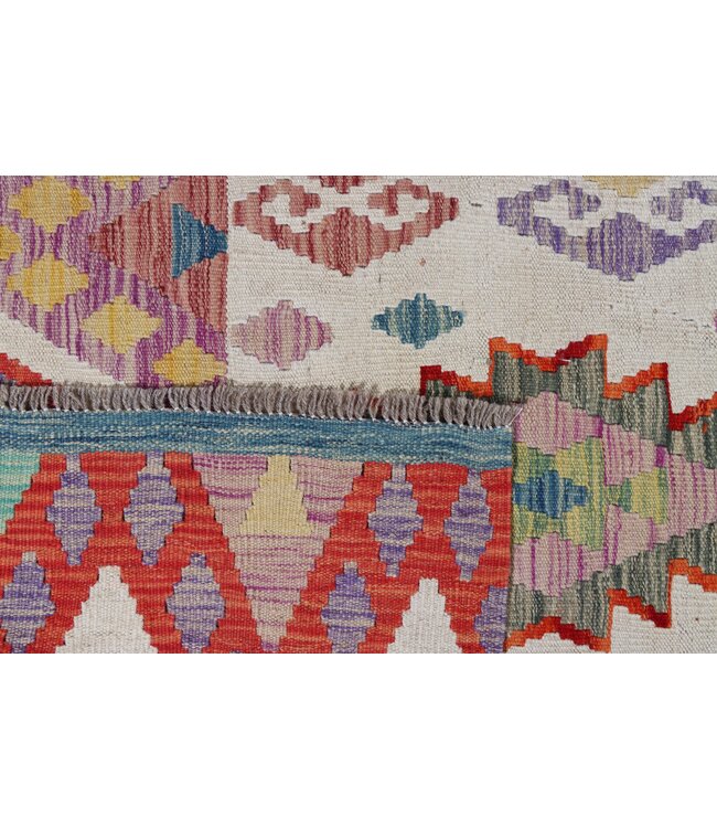 240x178 cm Handgemaakte Afghaanse traditionele Kilim Vloerkleed Wol Tapijt