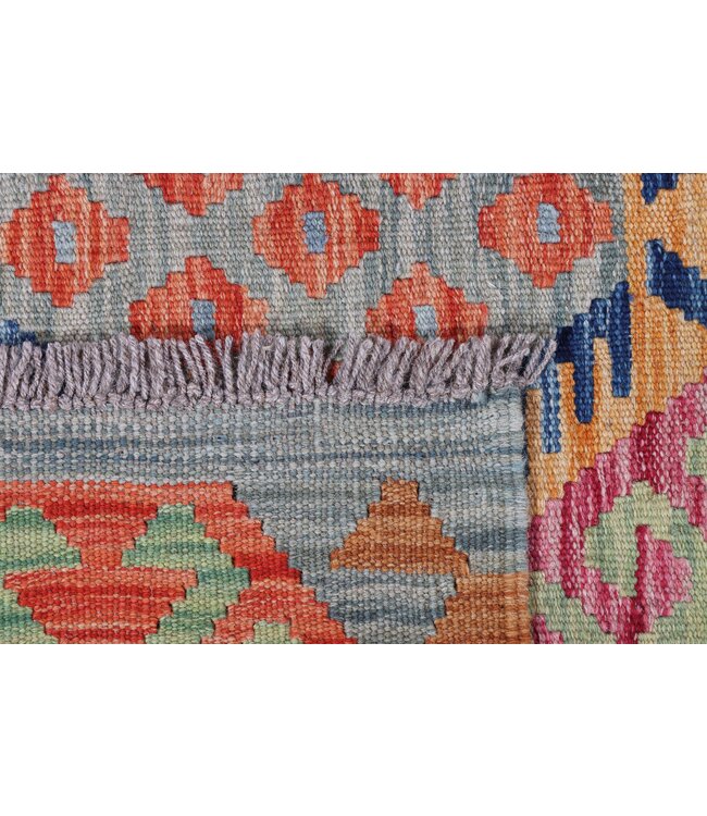 200x152  cm Handgefertigter Afghanischer traditioneller Kilim Teppich Woll