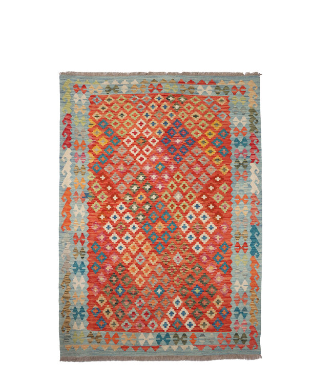 200x150 cm Handgefertigter Afghanischer traditioneller Kilim Teppich Woll