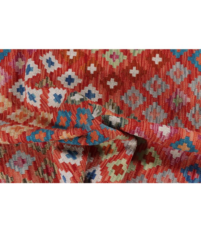 200x150 cm Handmade Afghan Traditional Kilim Area Rug Wool Carpet