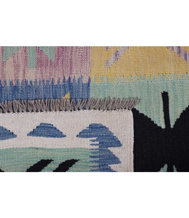 209x153 cm Handmade Afghan Traditional Kilim Area Rug Wool Carpet