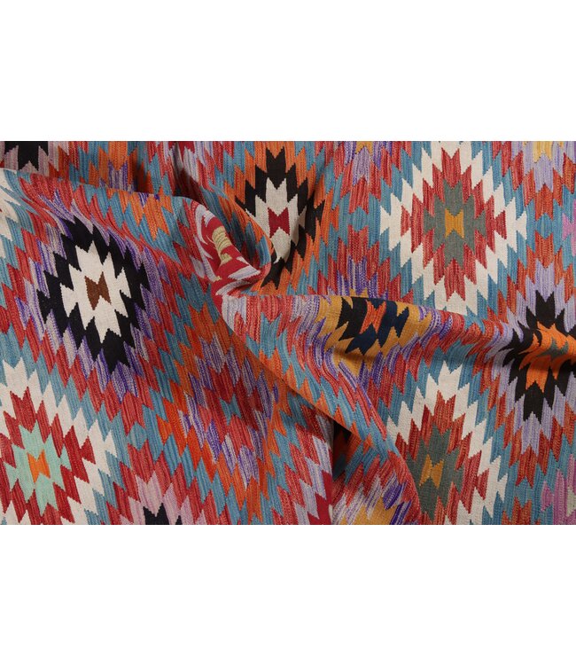 262x177  cm Handmade Afghan Traditional Kilim Area Rug Wool Carpet