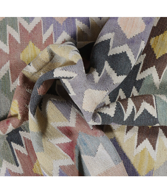 198x141  cm Handgefertigter Afghanischer traditioneller Kilim Teppich Woll