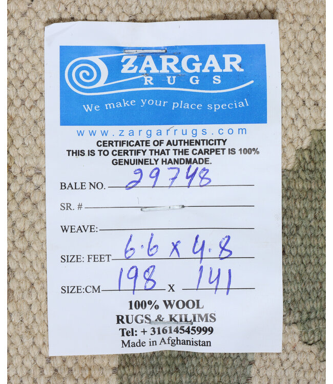 198x141 cm Handmade Afghan Traditional Kilim Area Rug Wool Carpet