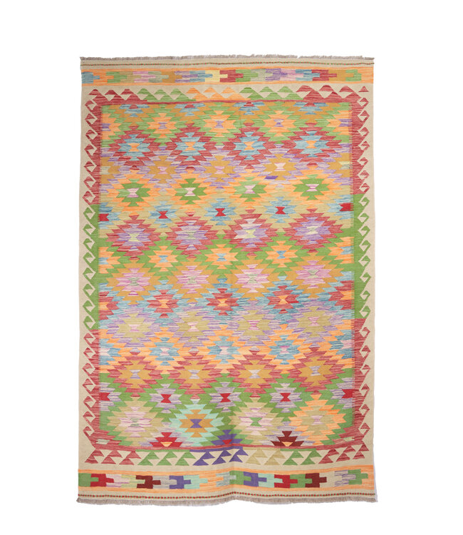 255x170 cm Handgefertigter Afghanischer traditioneller Kilim Teppich Woll
