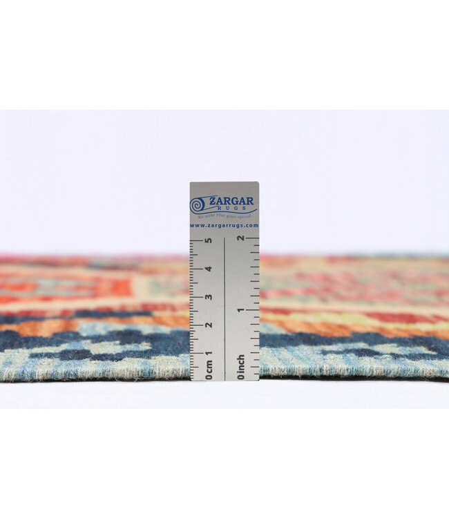 Kelim kleed loper  202 x 68 cm  vloerkleed tapijt kelims hand geweven