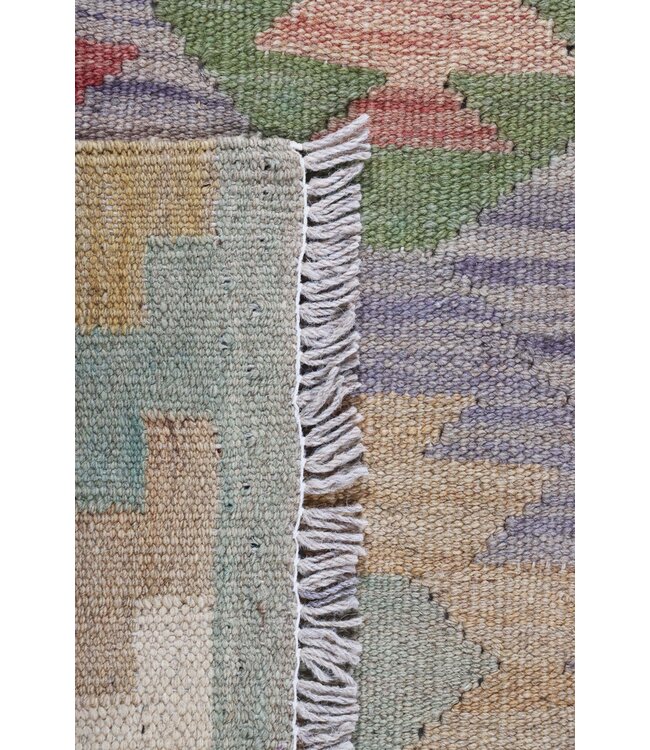 200 x 147 cm Handgemaakte Afghaanse traditionele Kilim Vloerkleed Wol Tapijt