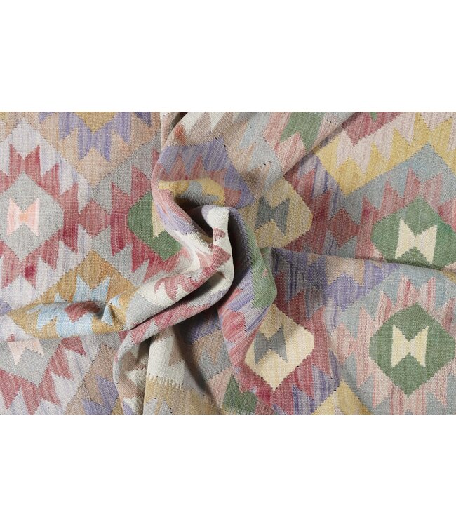 200 x 147 cm Handgemaakte Afghaanse traditionele Kilim Vloerkleed Wol Tapijt