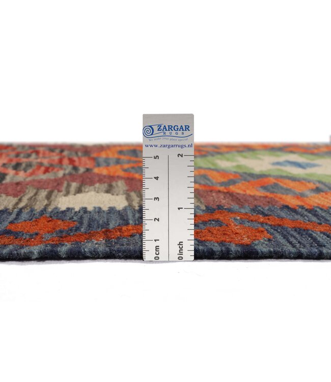 Kelim kleed loper  196 x 62 cm  vloerkleed tapijt kelims hand geweven