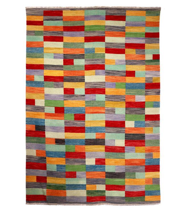 305 x 200 cm  Handmade Afghan modern Kilim Area Rug Wool
