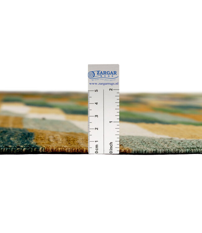 302 x 200 cm Handgemacht modern Wolle Kelim Teppich