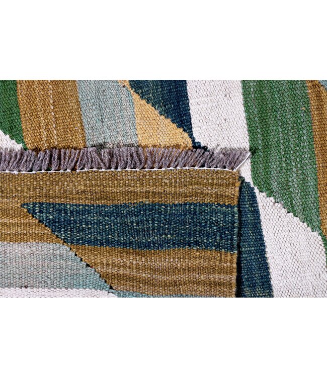 302 x 200 cm Handmade Afghan modern Kilim Area Rug Wool