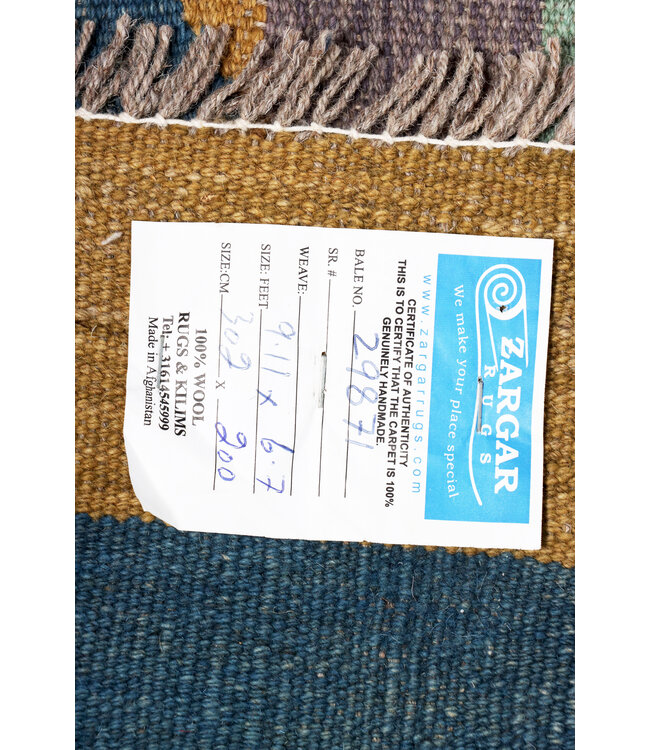 302 x 200 cm Handmade Afghan modern Kilim Area Rug Wool