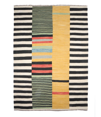 244 x 169 cm Handmade Afghan modern Kilim Area Rug Wool 244 x 169 cm Handmade Afghan modern Kilim Area Rug Wool