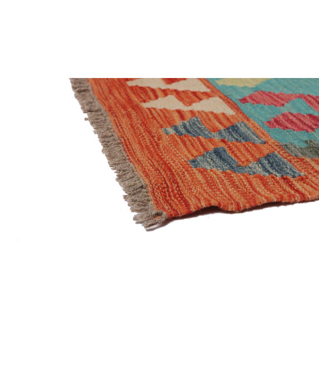 242 x 175 cm Handmade Afghan Traditional Kilim Area Rug Wool Carpet