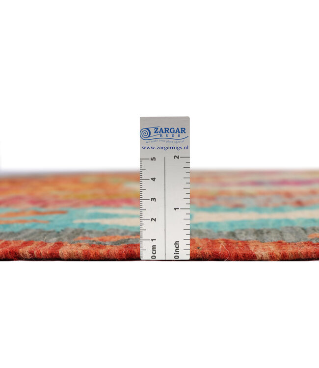 242 x 175 cmHandgefertigter Afghanischer traditioneller Kilim Teppich Woll