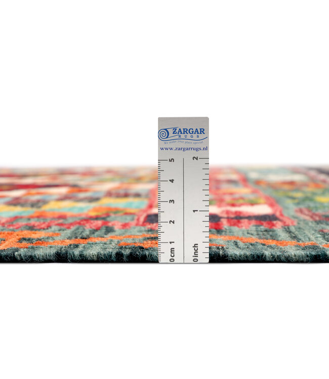 186 x 123 cm Handmade Afghan Traditional Kilim Area Rug Wool Carpet