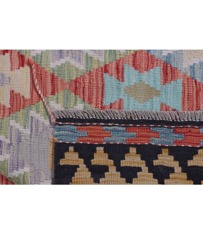 298 x 200 cm Handgemaakte Afghaanse traditionele Kilim Vloerkleed Wol Tapijt