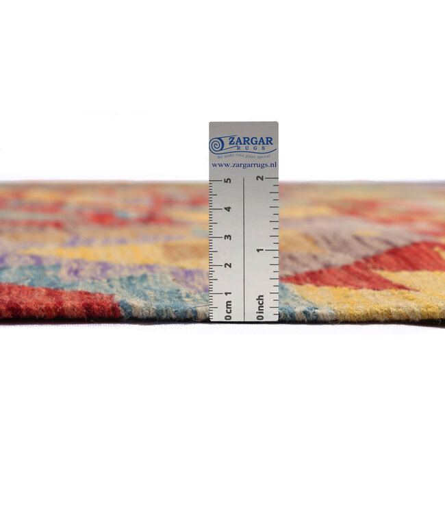 246 x 172 cm Handgefertigter Afghanischer traditioneller Kilim Teppich Woll