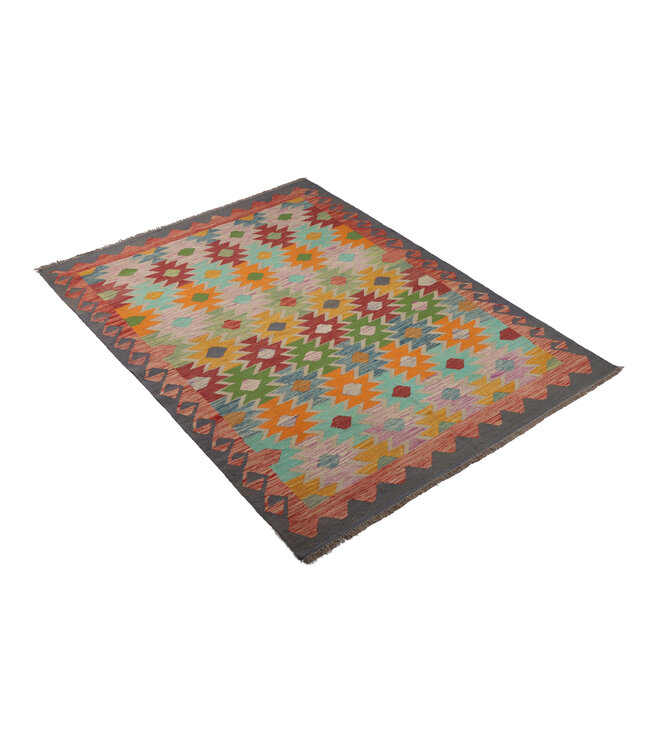 198x148  cm Handgemaakte Afghaanse traditionele Kilim Vloerkleed Wol Tapijt