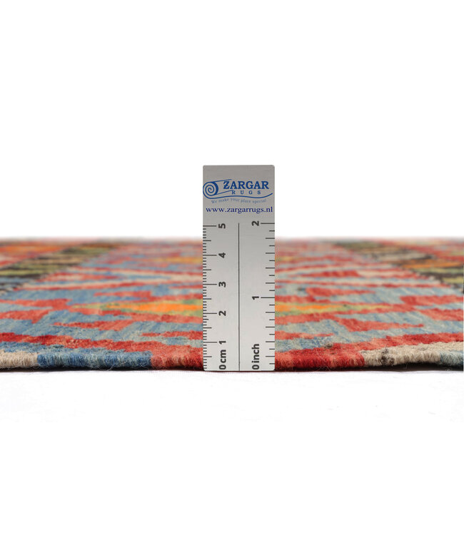 191x123 cm Handgefertigter Afghanischer traditioneller Kilim Teppich Woll