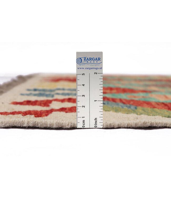 315x199 cm Handgemaakte Afghaanse traditionele Kilim Vloerkleed Wol Tapijt