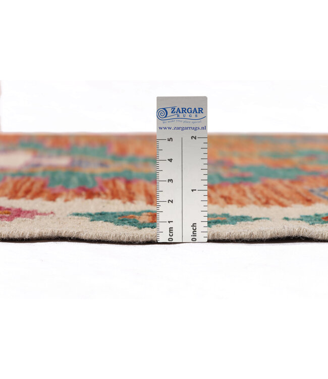 198x153 cm Handmade Afghan Traditional Kilim Area Rug Wool Carpet