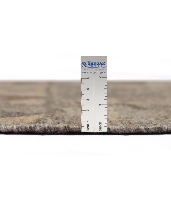 178x138  cm Hand Woven Brown Wool Kilim Area Rug