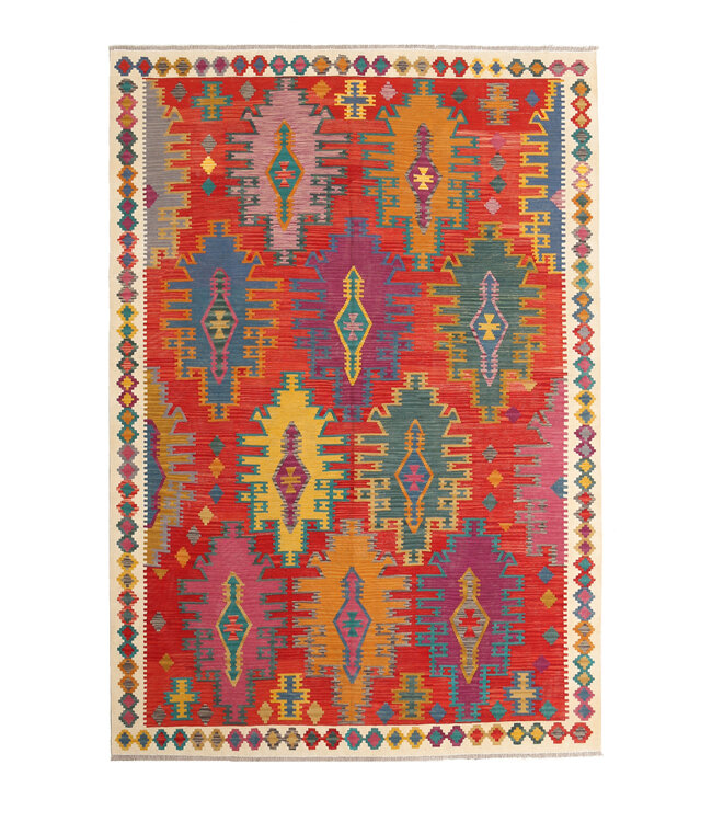 Kelimshop Naila kelim 294x203 cm handmade Afghan  traditional Kilim Area Rug Wool Carpet