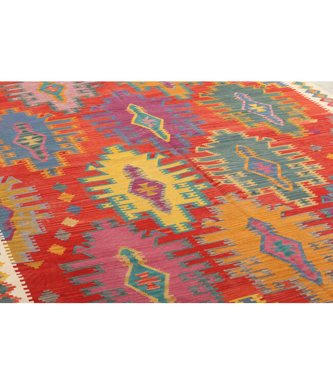 Naila kelim 294x203 cm handmade Afghan  traditional Kilim Area Rug Wool Carpet