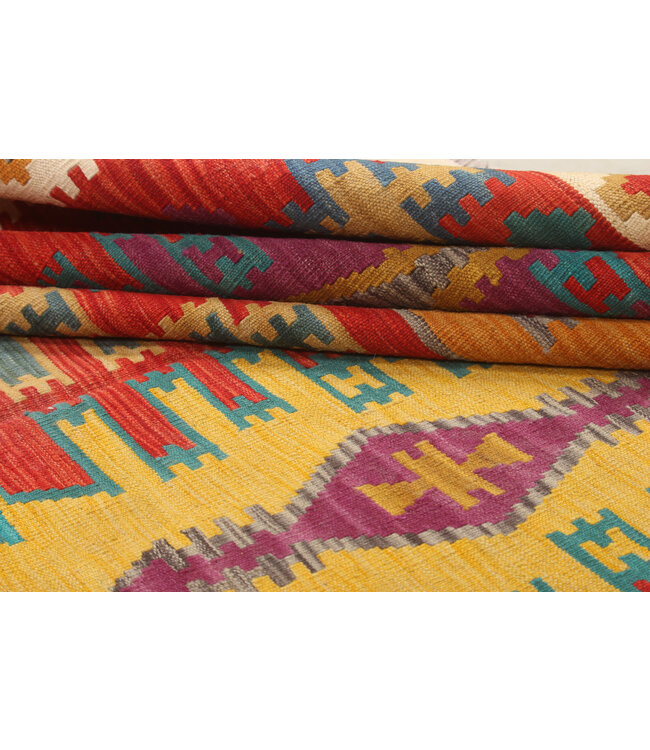 Naila kelim 294x203 cm handmade Afghan  traditional Kilim Area Rug Wool Carpet