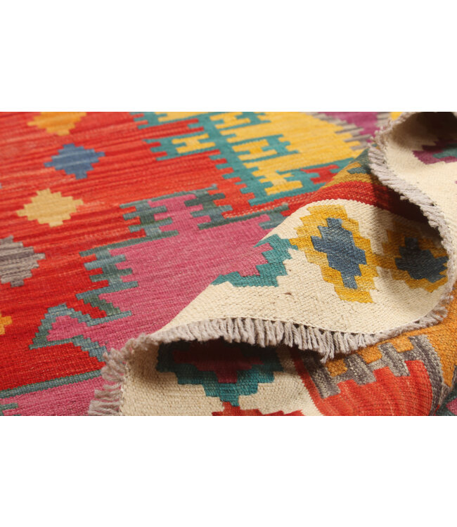 Naila kelim 294x203 cm handmade Afghan  traditional Kilim Area Rug Wool Carpet