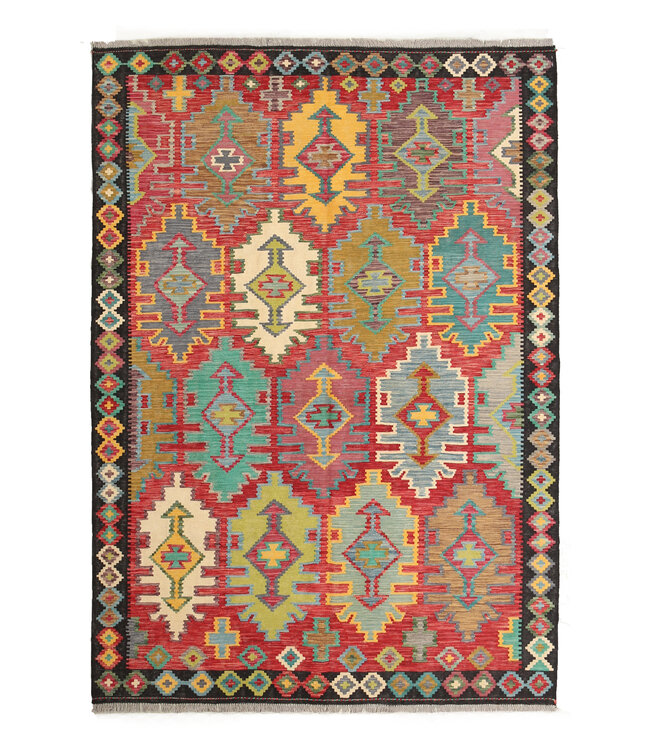 Oosterse kelim 292x200 cm handgeweven vloerkleed traditional Kelim Wollen tapijt