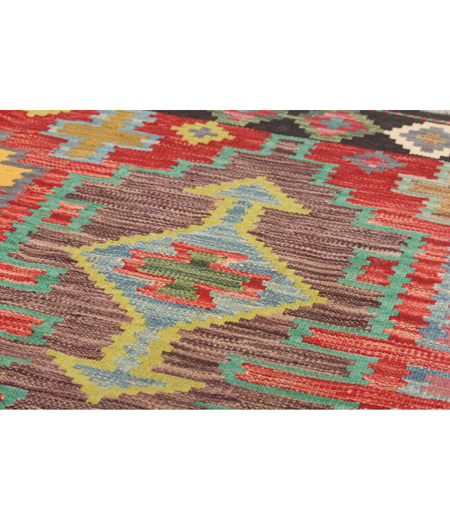 Oosterse kelim 292x200 cm handgeweven vloerkleed traditional Kelim Wollen tapijt