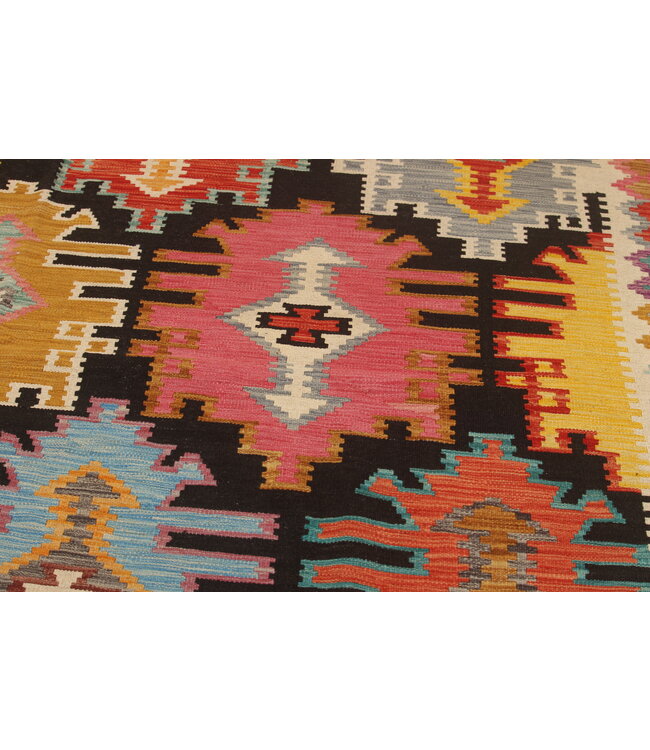 Naila kelim 294x204  cm handgeweven vloerkleed traditional Kelim  Wollen tapijt