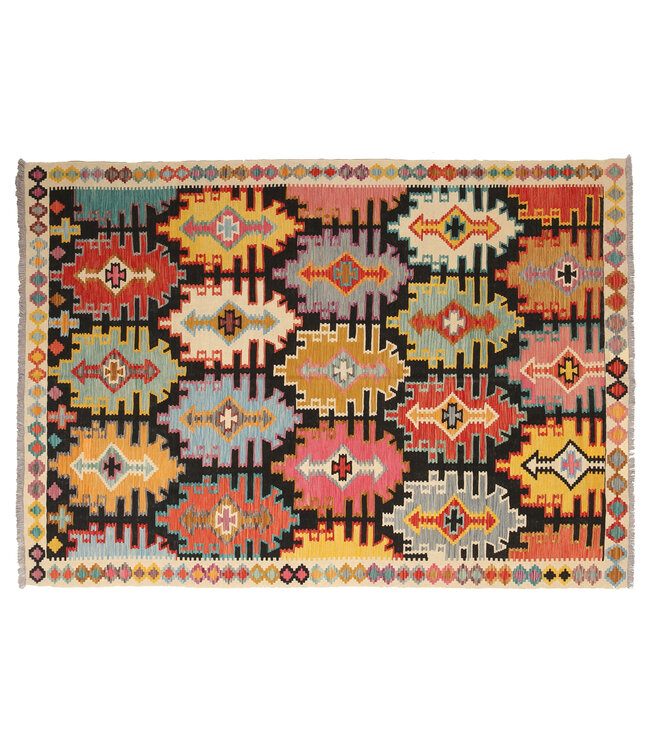 Naila kelim 294x204 cm handmade Afghan  traditional Kilim Area Rug Wool Carpet